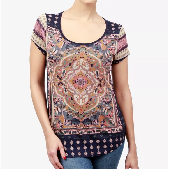 Lucky Brand Multicolor Patterned Blouse - Picture 1 of 9